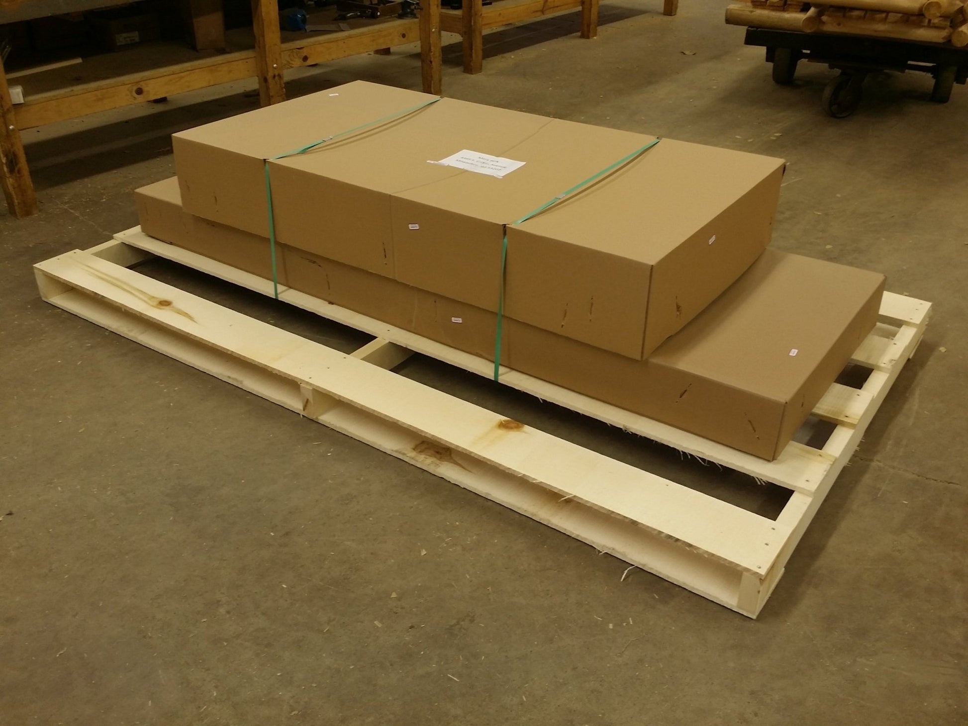 Pre-assembled patio wooden swing kit packed securely for easy shipping and hassle-free setup