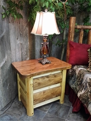 2 Drawer Log Nightstand / Cottage Collection