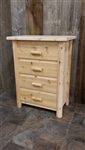 4 Drawer Log Chest / Modern Collection