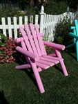 Adirondack Cedar Log Chair / Pink