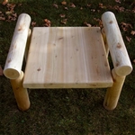 Cedar Log Footstool