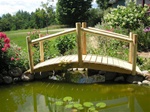 Cedar Creek Rustic Furniture manufactures 8' Custom Made Log Cedar Bridges, Garden Pond Bridges.
