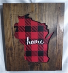 Wisconsin Cutout Flannel Wall Art. Each item is unique and you get the exact one in the picture shown.