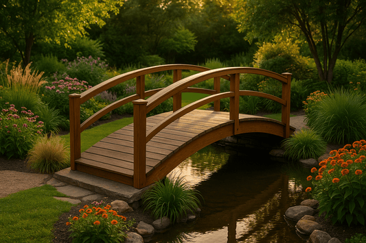 10 Creative Backyard Bridge Ideas to Transform Your Outdoor Space - Cedar Creek Rustic Furniture
