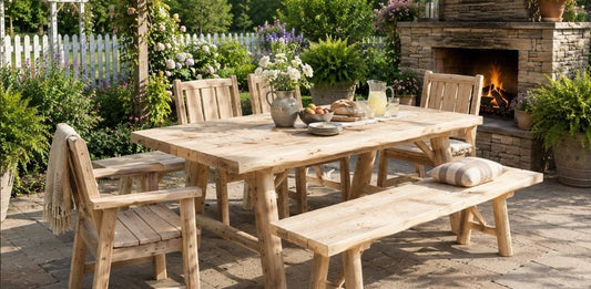Bench or Chairs: What's Better for a Dining Table Outdoors? - Cedar Creek Rustic Furniture