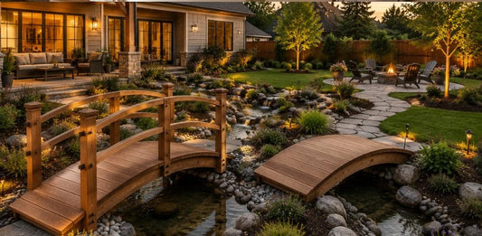 Garden Bridge With Rails or Without: Which Is Right for Your Yard? - Cedar Creek Rustic Furniture