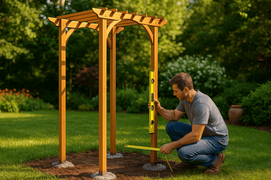 How To Anchor a Garden Arbor To The Ground: A Installation Guide - Cedar Creek Rustic Furniture