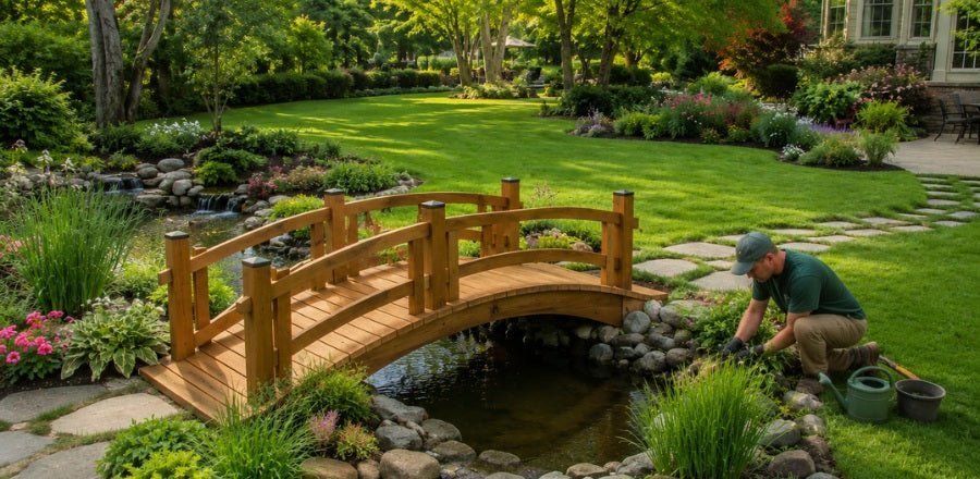 How to Care for a Wooden Bridge in Your Garden - Cedar Creek Rustic Furniture