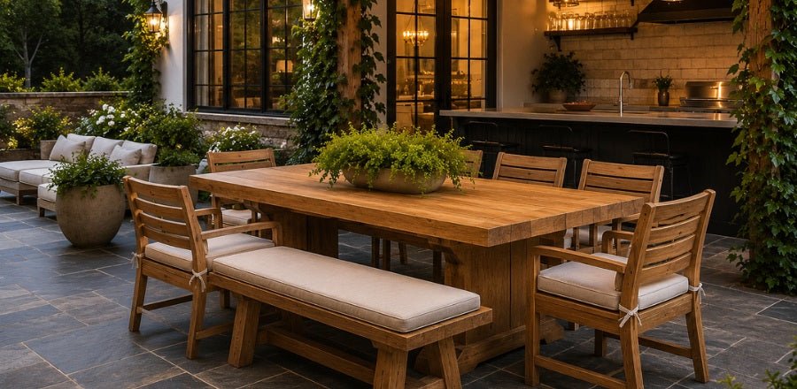 How to Choose a Dining Table for Your Outdoor Space - Cedar Creek Rustic Furniture