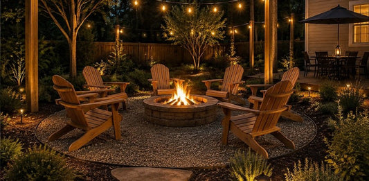 How to Create a Fire Pit Area With Adirondack Chairs - Cedar Creek Rustic Furniture