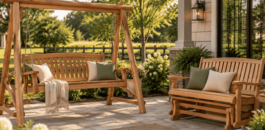 Porch Swings and Gliders: What's the Difference and Which Should You Choose? - Cedar Creek Rustic Furniture
