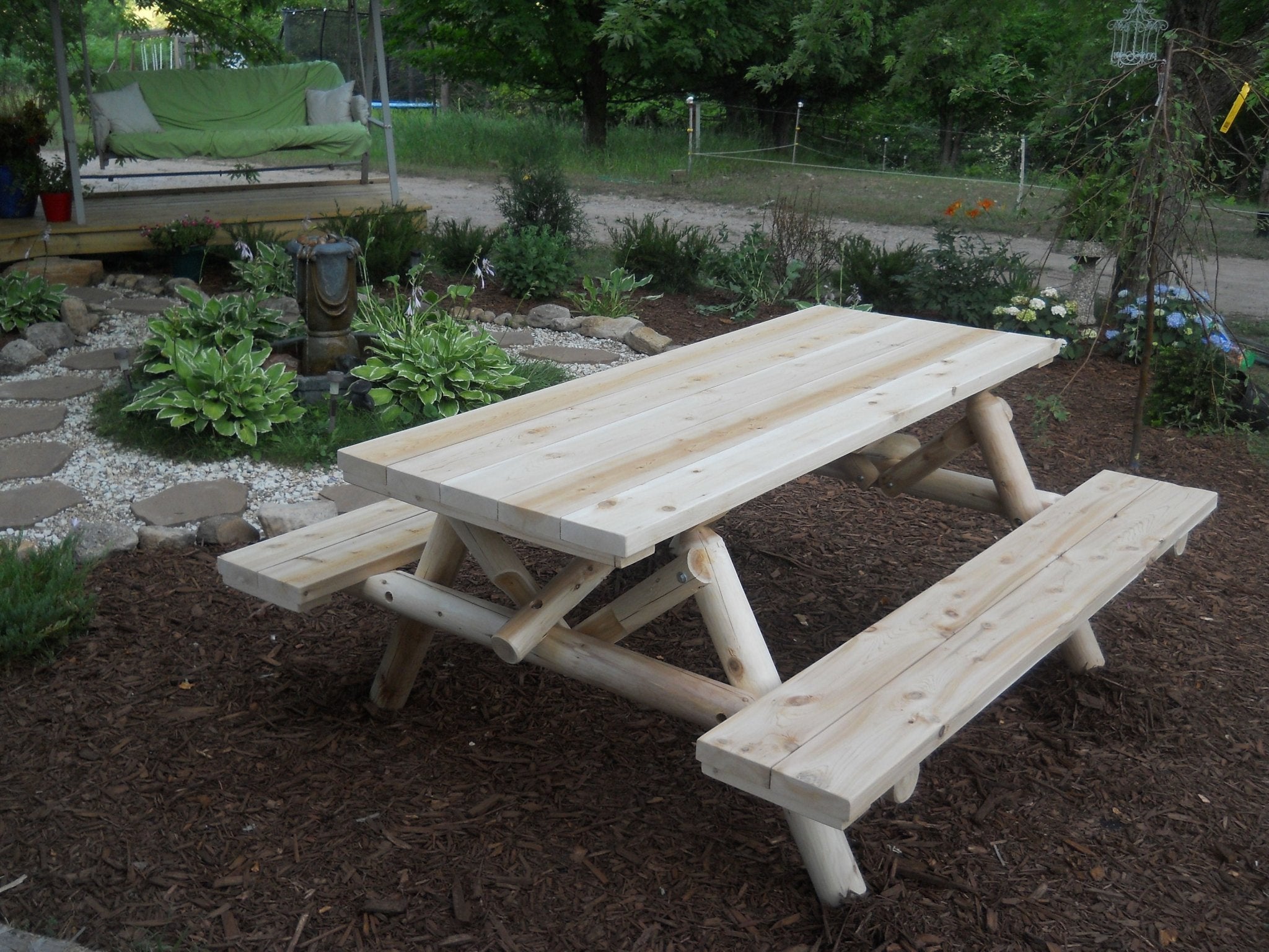 Farmhouse Outdoor Dining Table For Patio – Cedar Creek Rustic Furniture