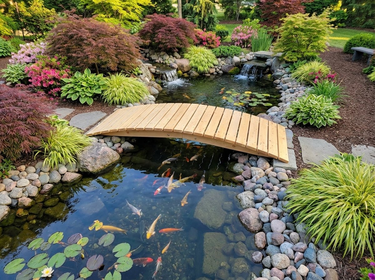 8 ft bridge with no railling - Cedar Creek Rustic Furniture