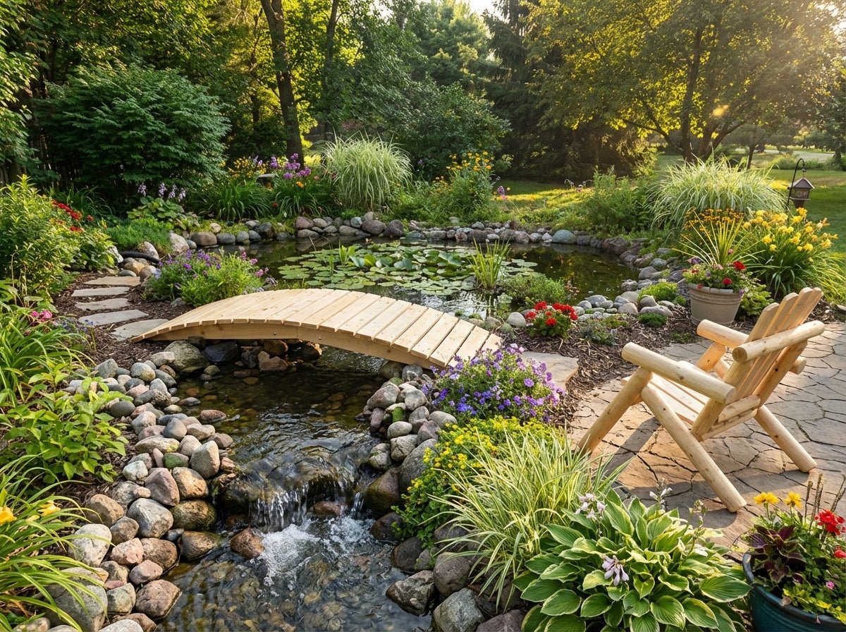 8 ft bridge with no railling - Cedar Creek Rustic Furniture