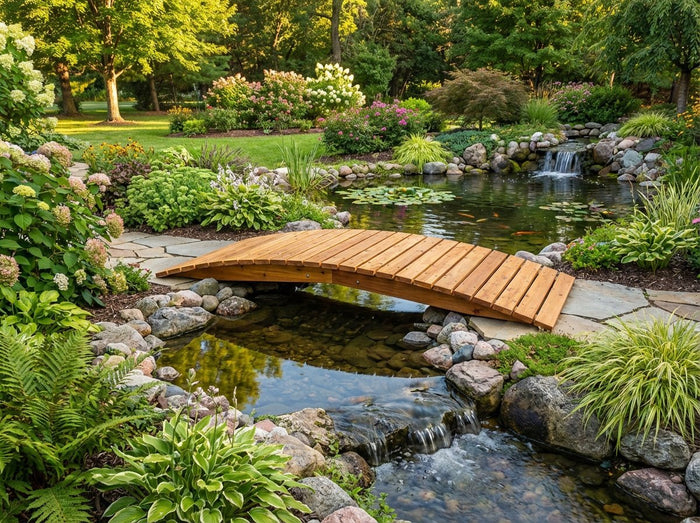 8 ft bridge with no railling - Cedar Creek Rustic Furniture