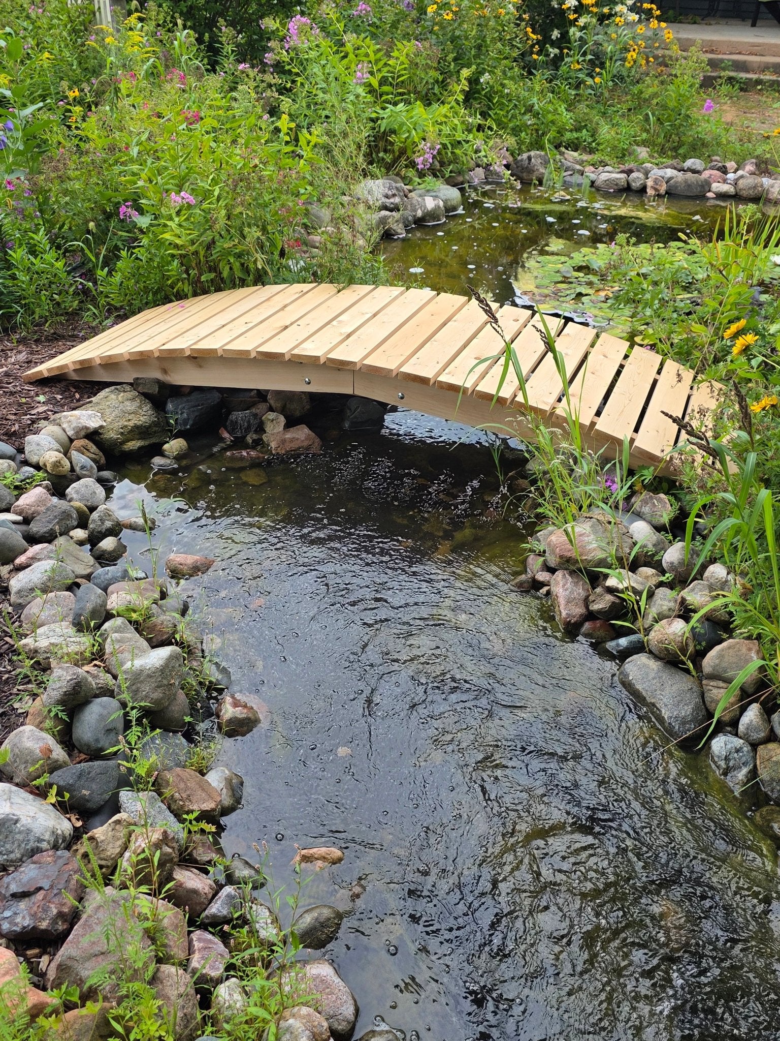 8 ft bridge with no railling - Cedar Creek Rustic Furniture