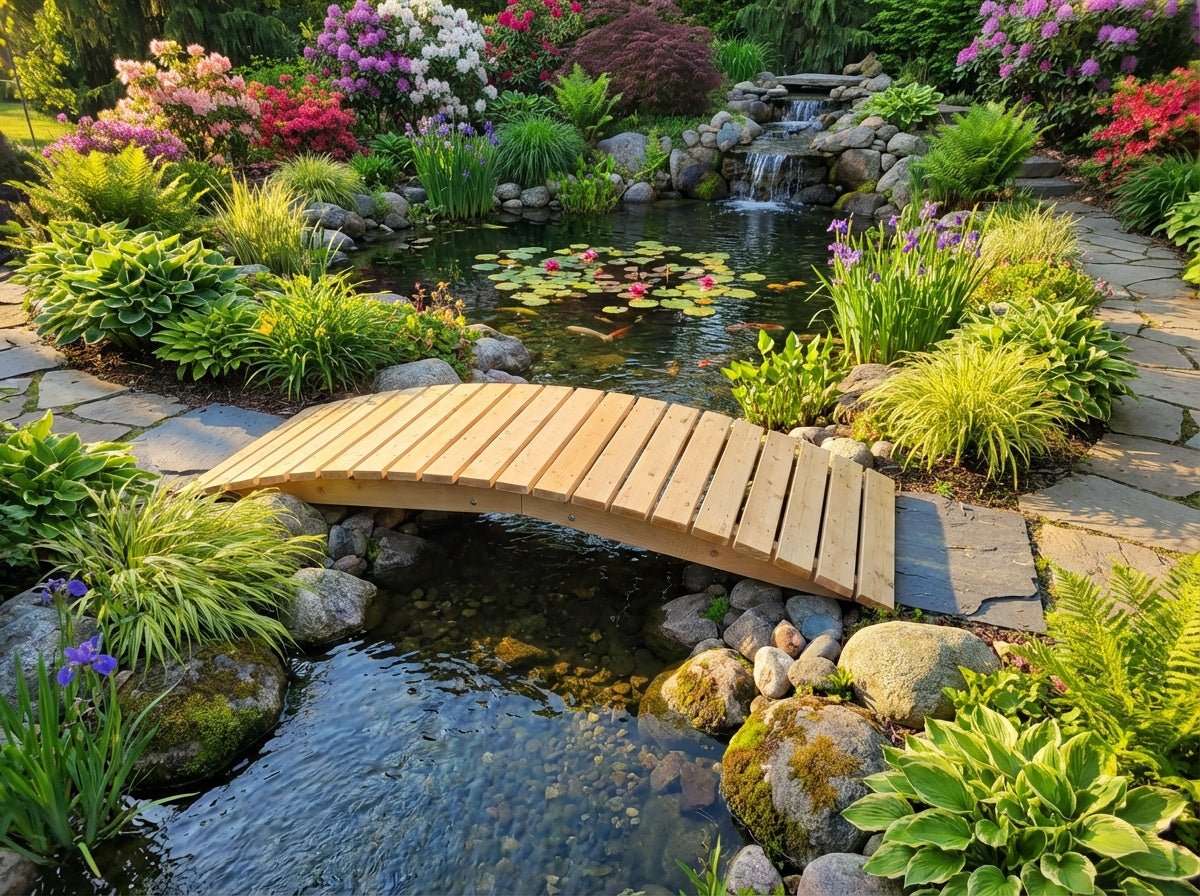 8 ft bridge with no railling - Cedar Creek Rustic Furniture