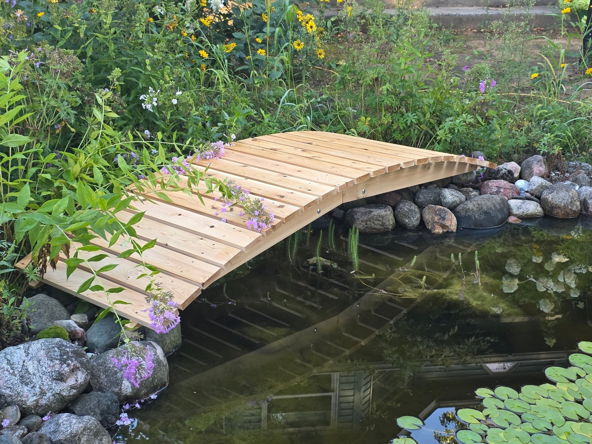 8 ft bridge with no railling - Cedar Creek Rustic Furniture