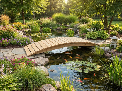 8 ft bridge with no railling - Cedar Creek Rustic Furniture