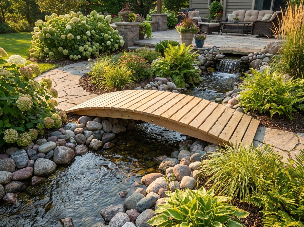 8 ft bridge with no railling - Cedar Creek Rustic Furniture
