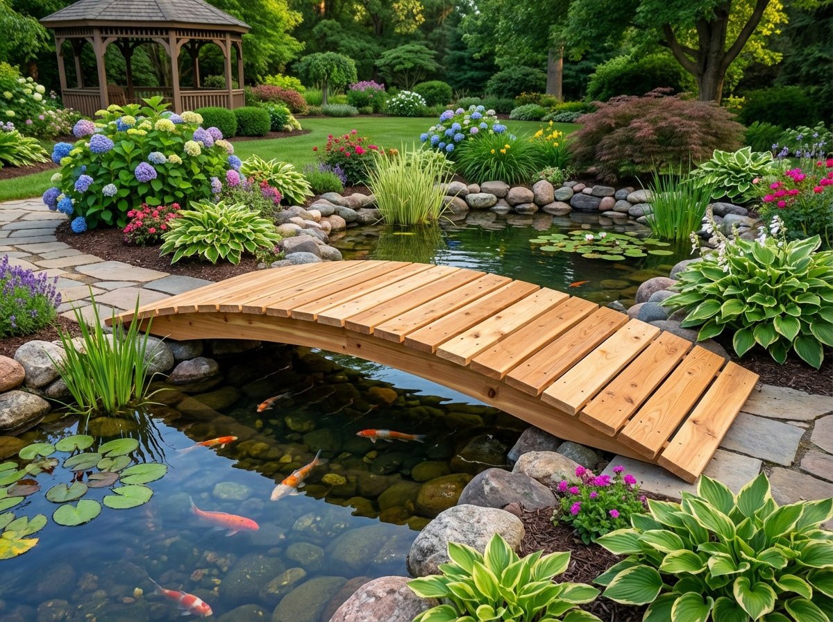 8 ft bridge with no railling - Cedar Creek Rustic Furniture