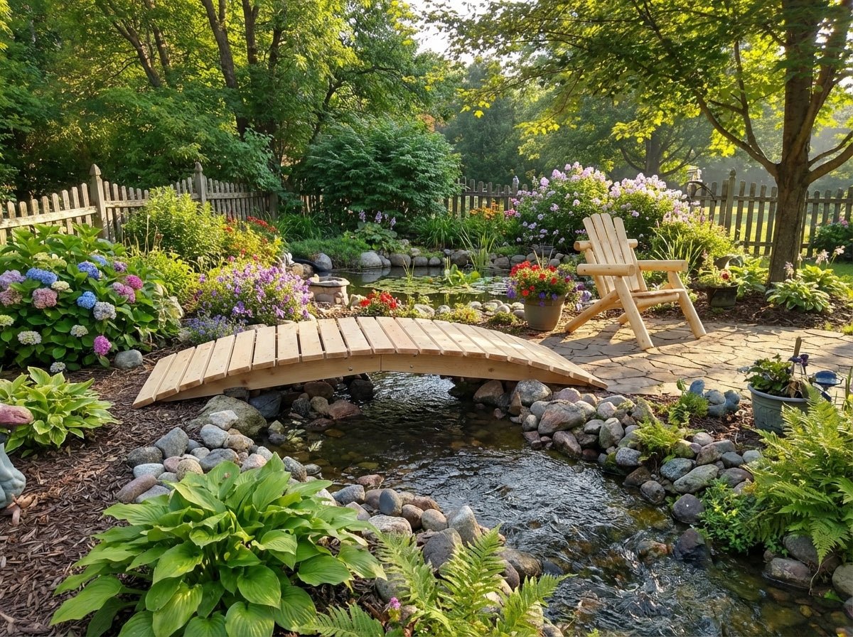 8 ft bridge with no railling - Cedar Creek Rustic Furniture