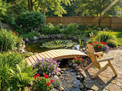 8 ft bridge with no railling - Cedar Creek Rustic Furniture