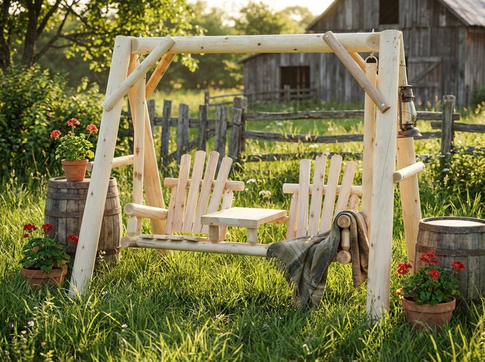 Backyard Wooden Swings for Your Garden - Cedar Creek Rustic Furniture