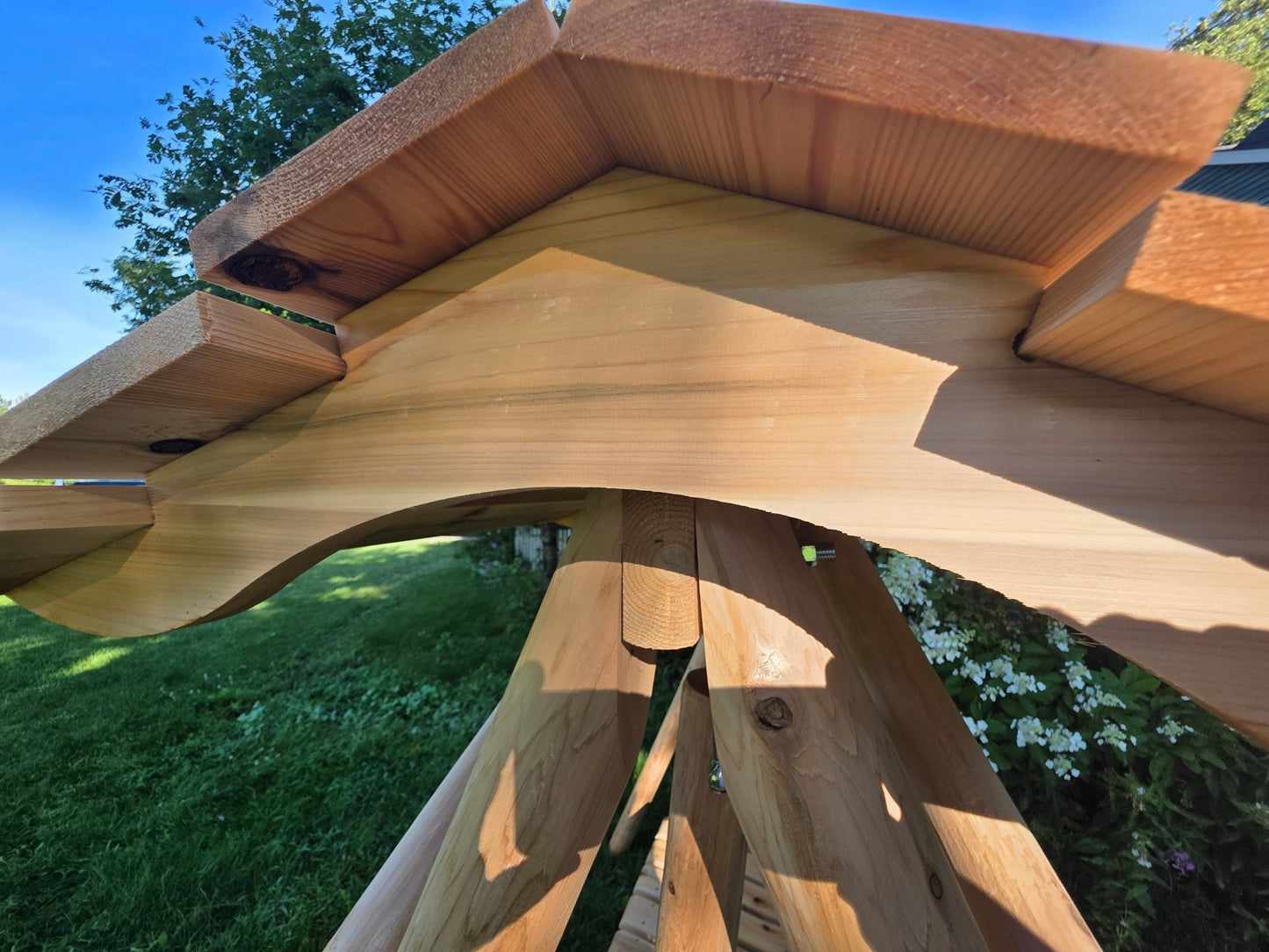 Canopy Kit for top of 5' Rustic Log Swing (SW110) - Cedar Creek Rustic Furniture