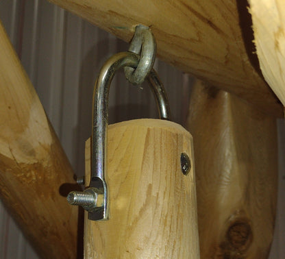 Durable hanging hardware for swinging benches, ensuring sturdy and smooth movement