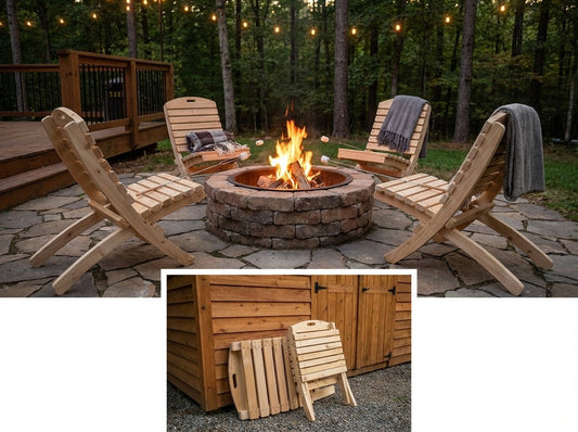 Folding Cedar Chair - Cedar Creek Rustic Furniture