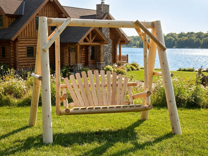 Handcrafted Patio Wooden Swing - Cedar Creek Rustic Furniture