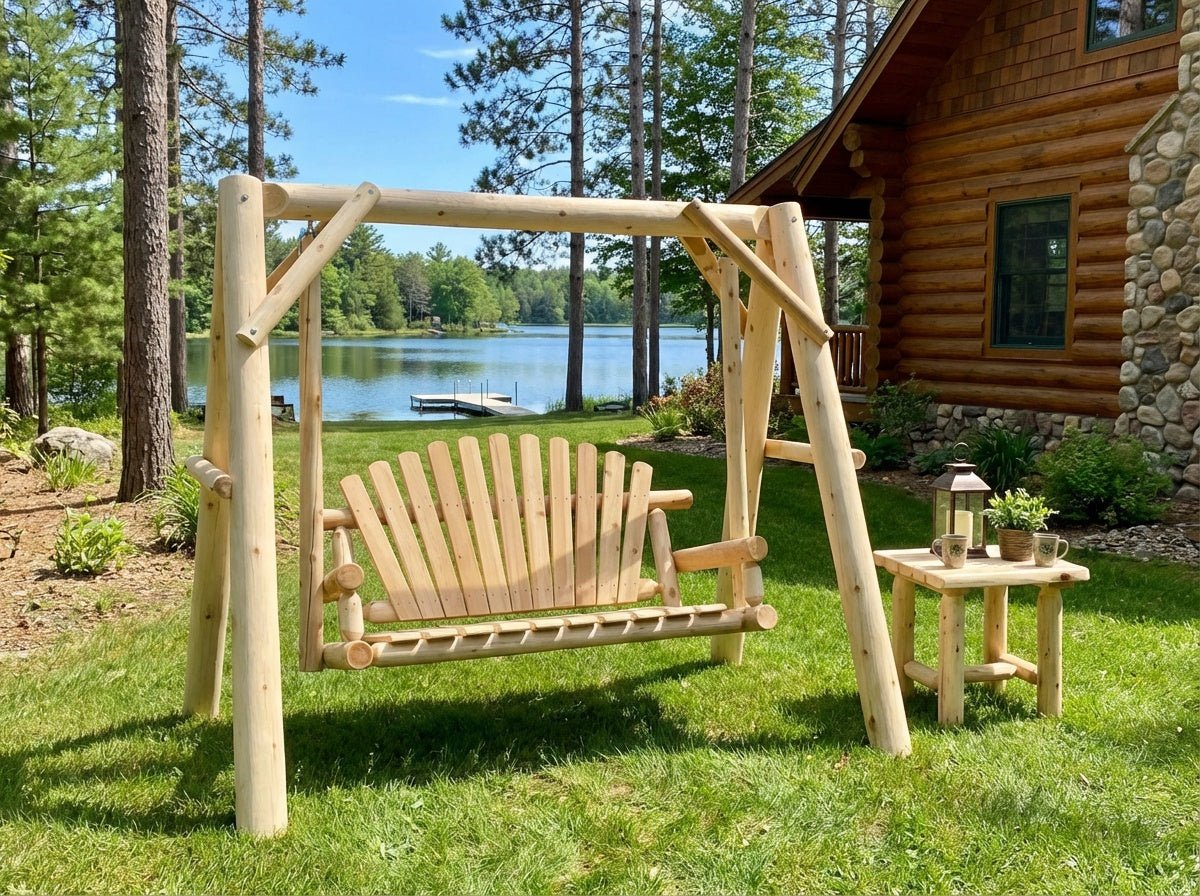 Handcrafted Patio Wooden Swings – Cedar Creek Rustic Furniture