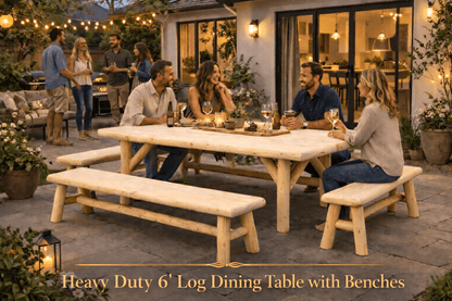 Handmade Rustic Outdoor Picnic Table - Cedar Creek Rustic Furniture