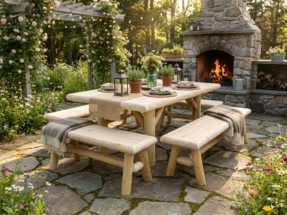 Handmade Rustic Outdoor Picnic Table - Cedar Creek Rustic Furniture