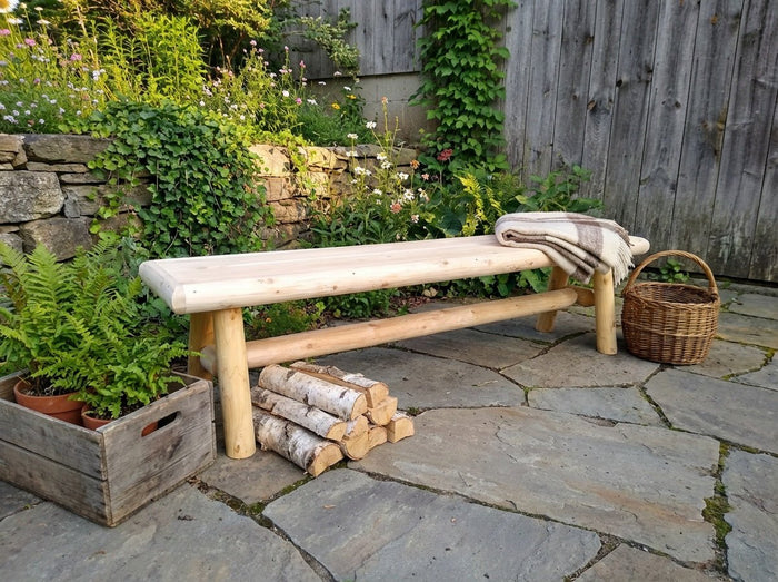 Handmade Solid Wooden Bench - Cedar Creek Rustic Furniture