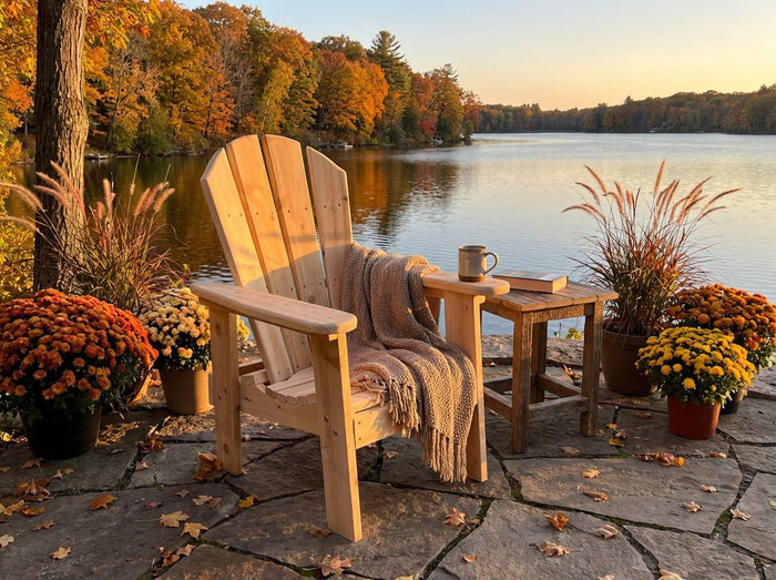 High Seat Heavy Duty Adirondack Chair - Cedar Creek Rustic Furniture