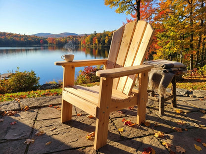 High Seat Heavy Duty Adirondack Chair - Cedar Creek Rustic Furniture