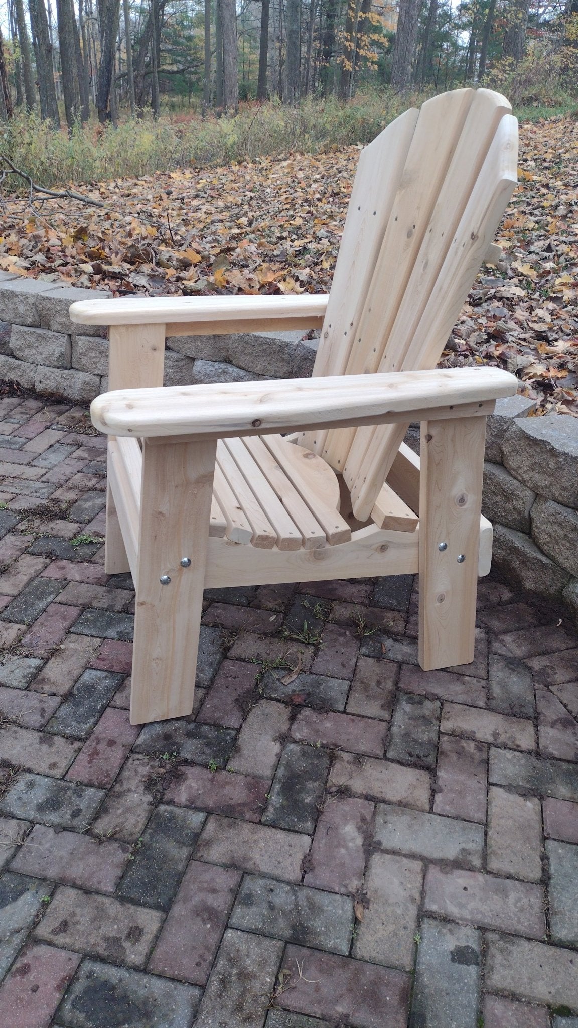 High Seat Heavy Duty Adirondack Chair - Cedar Creek Rustic Furniture