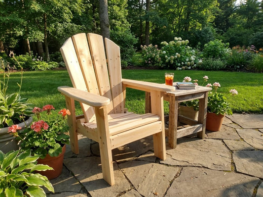 High Seat Heavy Duty Adirondack Chair - Cedar Creek Rustic Furniture