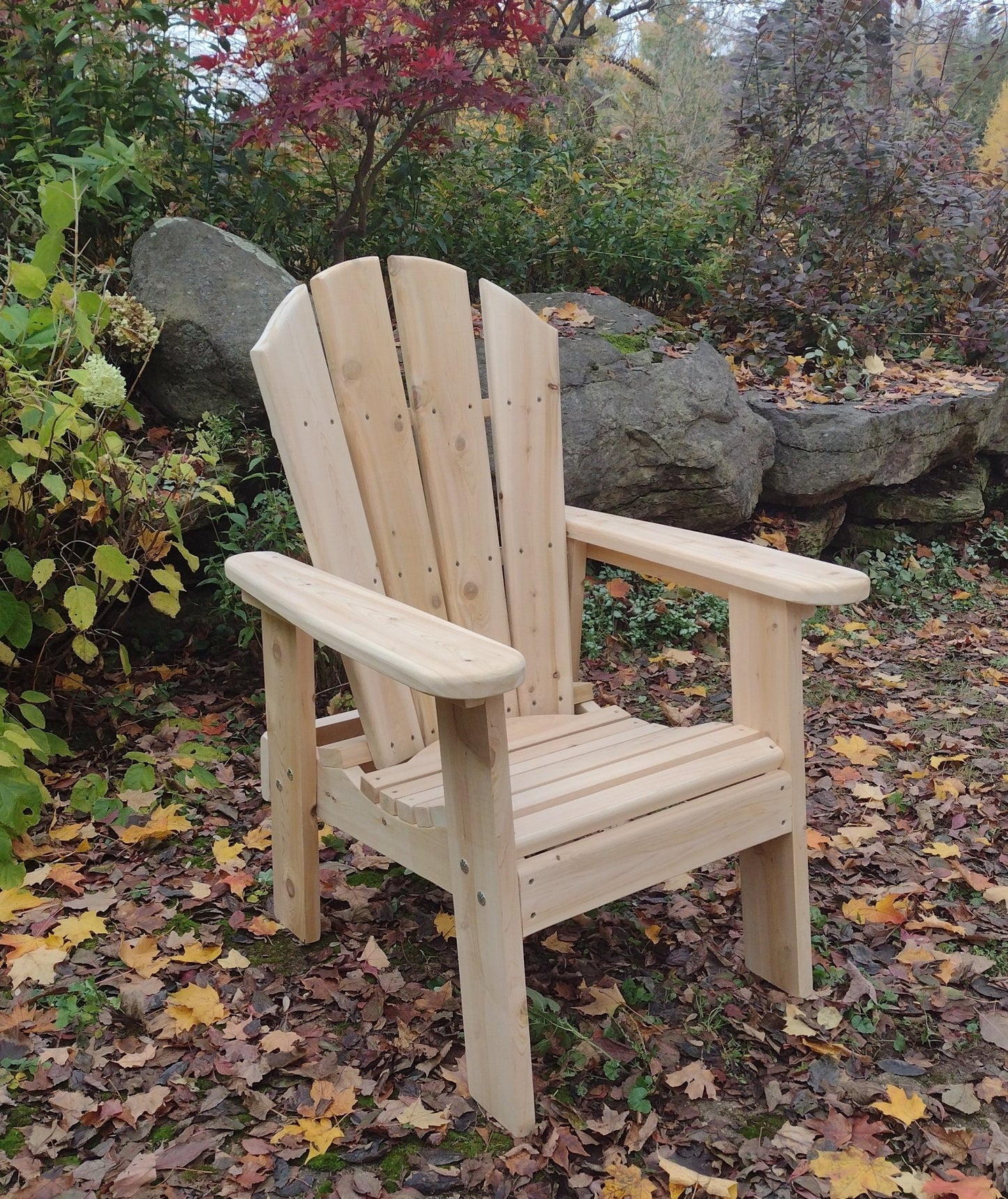 High Seat Heavy Duty Adirondack Chair - Cedar Creek Rustic Furniture