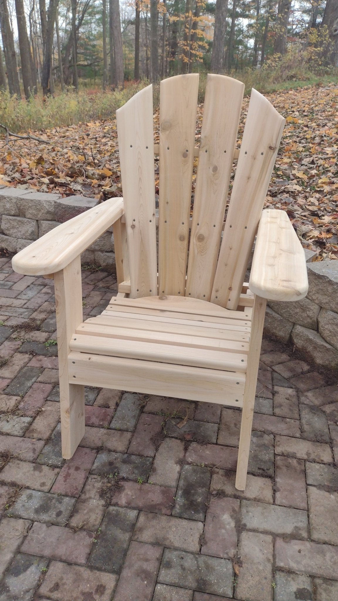 High Seat Heavy Duty Adirondack Chair - Cedar Creek Rustic Furniture