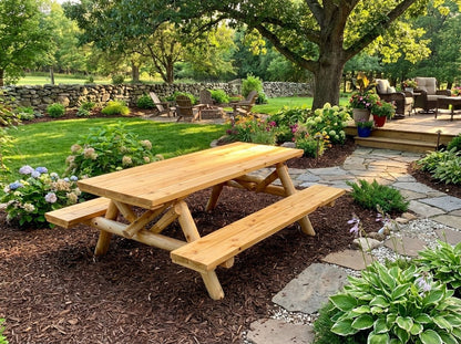 Outdoor Farmhouse Dining Table - Cedar Creek Rustic Furniture