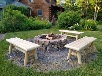Outdoor Farmhouse Entryway Bench - Cedar Creek Rustic Furniture