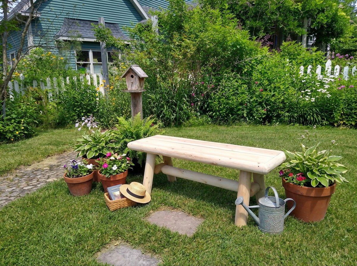 Outdoor Farmhouse Bench | Outdoor Entryway Seating – Cedar Creek Rustic ...