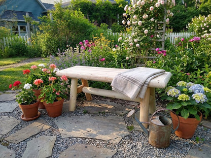 Outdoor Farmhouse Entryway Bench - Cedar Creek Rustic Furniture