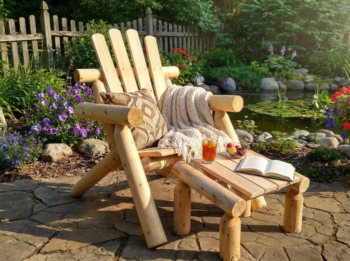 Outdoor Patio Footrest - Cedar Creek Rustic Furniture