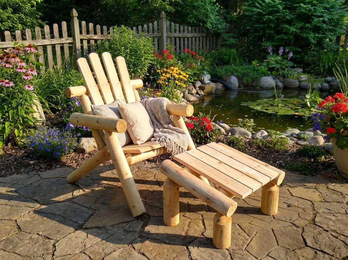Outdoor Patio Footrest - Cedar Creek Rustic Furniture
