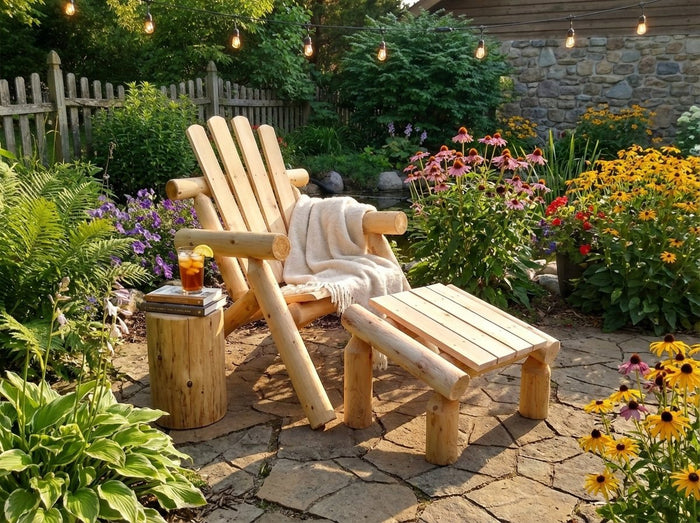 Outdoor Patio Footrest - Cedar Creek Rustic Furniture
