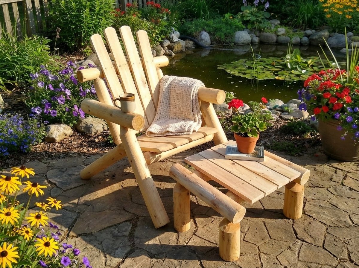 Outdoor Patio Footrest - Cedar Creek Rustic Furniture